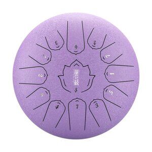 Steel Tongue Drum| Easy to Play| Relaxation & Stress Relief(12in 13 note purple)